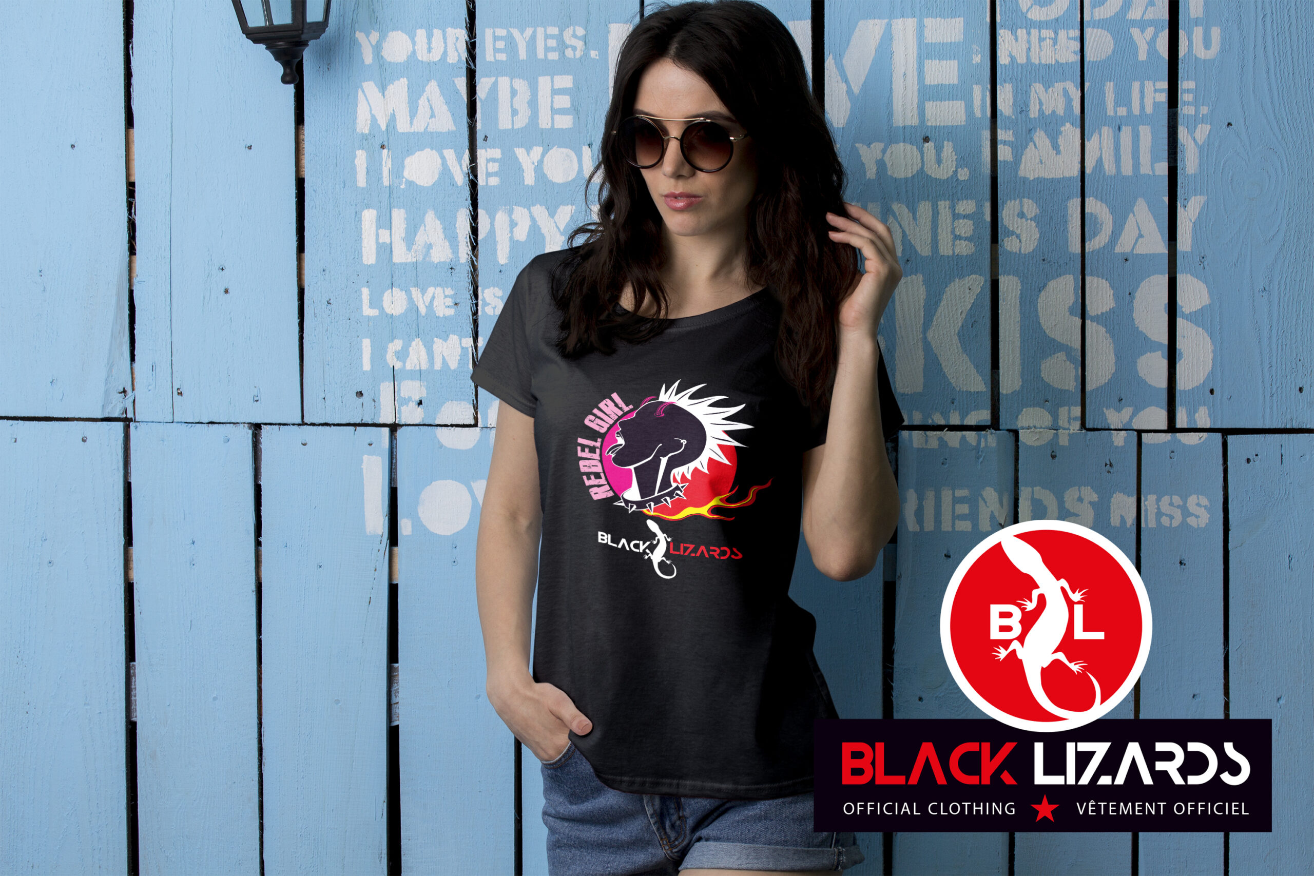 Black Lizards T-Shirt: REBEL GIRL