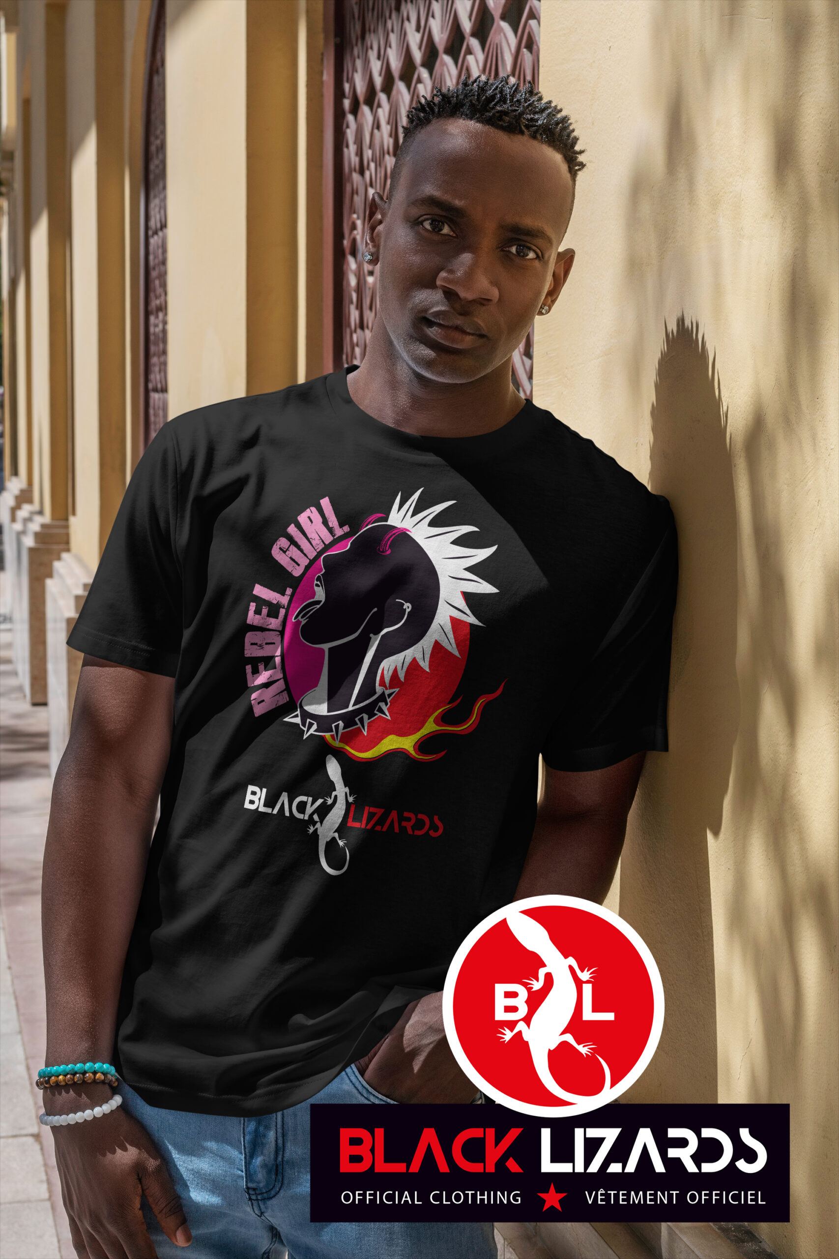Black Lizards T-Shirt: REBEL GIRL - Image 5
