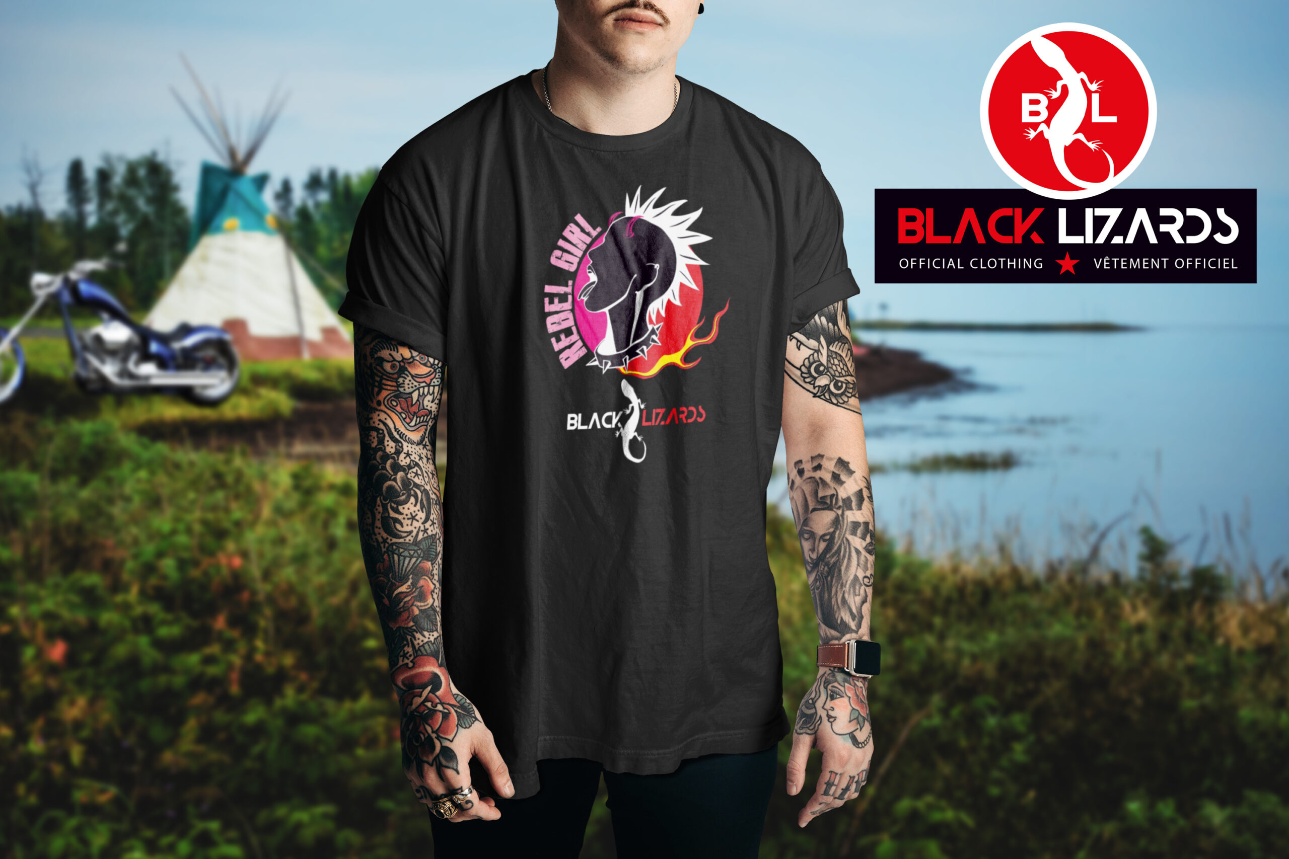 Black Lizards T-Shirt: REBEL GIRL - Image 7